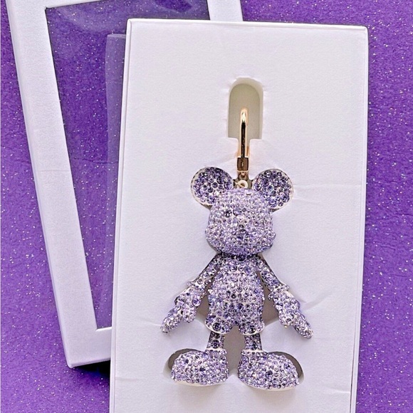 BaubleBar Accessories - Baublebar X Disney Lavender Crystal Mickey Mouse Bag Charm NWT